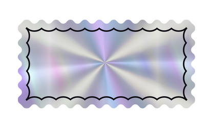 hologram empty rectangular sticker with line vector image