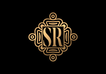Initial monogram letter s r logo design template Vector Image