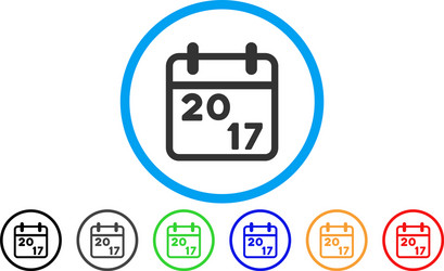 Calendar rounded icon Royalty Free Vector Image