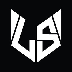 Ls logo monogram hexagon abstract shape images Vector Image
