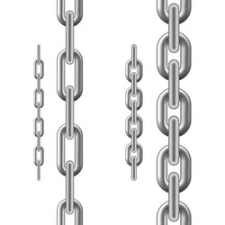 Metallic chain isolated on white background vector