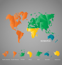 Modern world map design Royalty Free Vector Image
