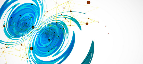 abstract background of water waves with plexus vector image