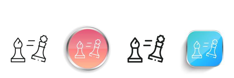 checkmate icon thin linear regular and button vector image