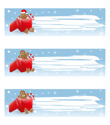 christmas banners vector