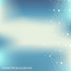 Geometric abstract background with connected line vector