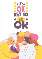 it s ok not to be poster women supporting vector