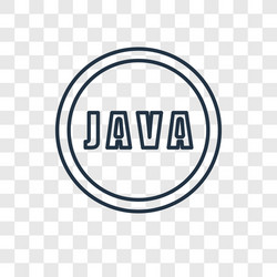 java concept linear icon isolated on transparent vector image