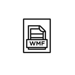 wmf file document icon set collection for web vector image