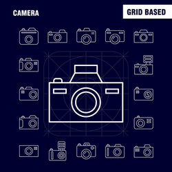 Camera line icon for web print and mobile uxui vector