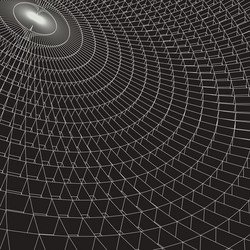 abstract 3d illuminated distorted mesh sphere vector image