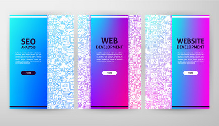 Web development brochure design vector