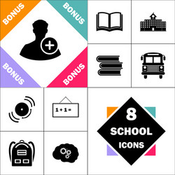 add user computer symbol vector image