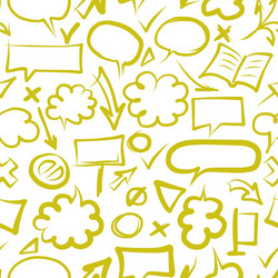 seamless pattern with frames amd arrows sketch vector image
