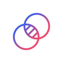 double exposure pixel perfect gradient linear ui vector image