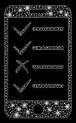 Flare mesh carcass mobile todo list with vector
