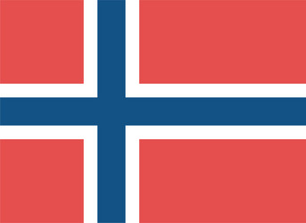 norwegian flag vector