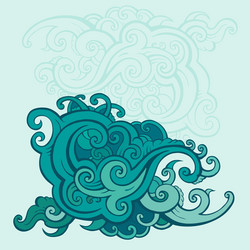 sea waves set vector