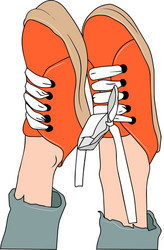 Red sneakers Royalty Free Vector Image - VectorStock