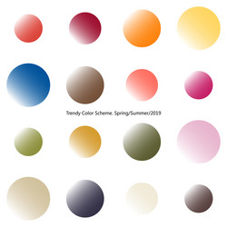 Trendy color scheme by gradient spheres vector