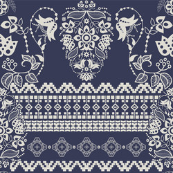 Two colors damask pattern classic style vector