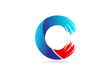 C Red Blue Letter Alphabet Vector Images (over 720)