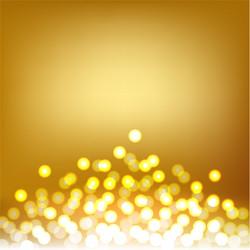 Gold bokeh and lights abstract background vector