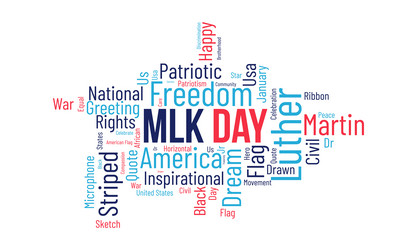 mlk day world cloud background historical Vector Image
