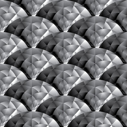 Polygon and curve geometric seamless pattern vector