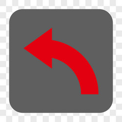 rotate left rounded square button vector image