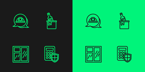 set line security keypad access panel window vector image