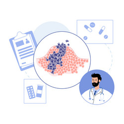 Tumor cells concept vector