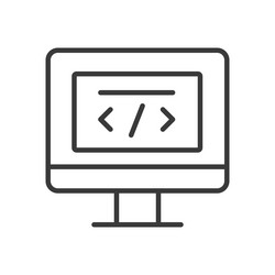 html closing tag icon in line design vector image