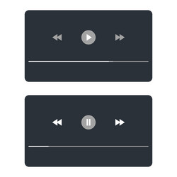 template video player for web and mobile apps vector image