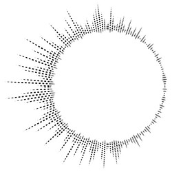 bursting rays sunburst frame abstract equalizer vector image