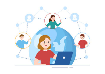 intranet internet network connection technology vector image