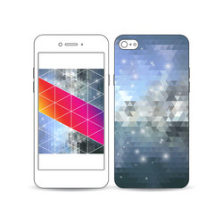 mobile smartphone with an example of the screen vector image