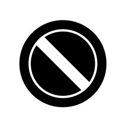Prohibition Sign with Diagonal Line Vector Image