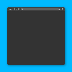 blank web browser window with toolbar and search vector image