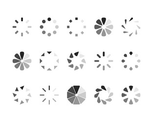 collection loading bar status icon set of loaded vector image