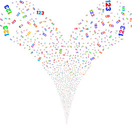 digits double fireworks stream vector image