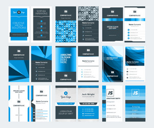 Set of modern creative business card templates vector