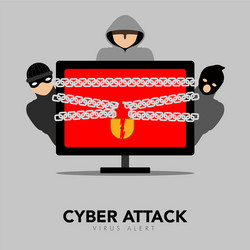 Cyber attack concept graphic design vector