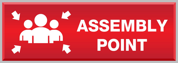 fire assembly point sign vector