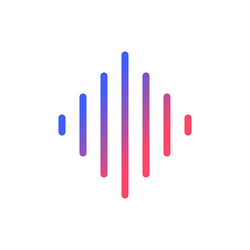 Sound wave pixel perfect gradient linear ui icon vector