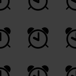 alarm clock web icon flat design seamless pattern vector image