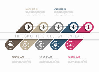 infographic template can be used for workflow vector image