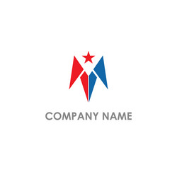 Star symbol abstract arrow logo Royalty Free Vector Image