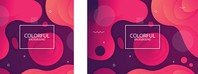 abstract gradient shapes background vector image