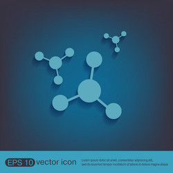 Atom molecule symbol icon of physics or chemistry vector